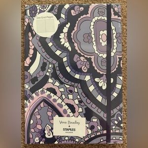 Vera Bradley Dotted Journal Deep Night Paisley Bullet Grid 184 Pages 8.25 X 5.8”